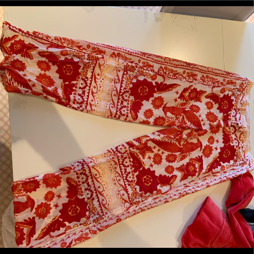 Red patterned Rebecca Minkoff pants